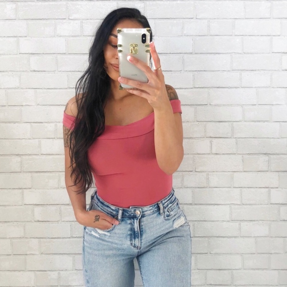 L.A. Hearts Pink Over the Shoulder Tank Top